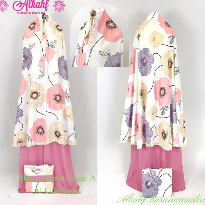 Mukena Dewasa Jumbo Motif Katun Grade A - Al-Kahf