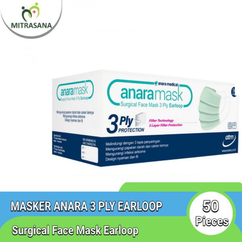 Masker Anara Mask Earloop 50pcs