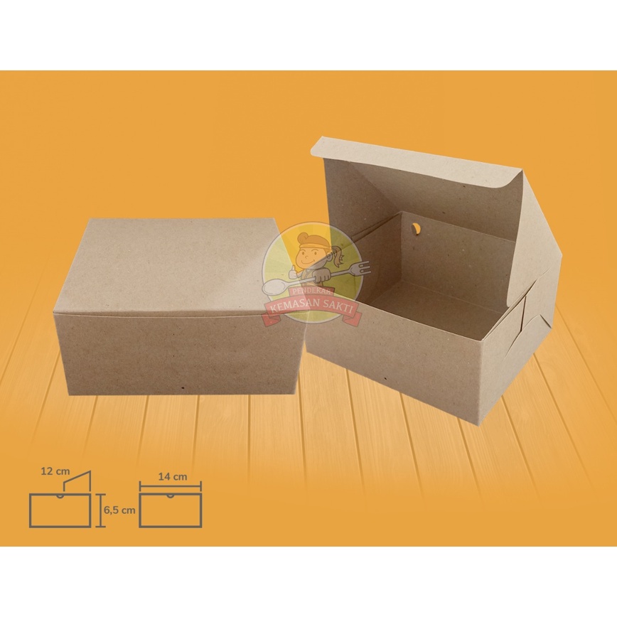 

[100 PCS] Paper Kraft Box Snack Dus Kemasan Kue Snack Box Box Kue Nasi Snack Dus Snack Kue Cemilan