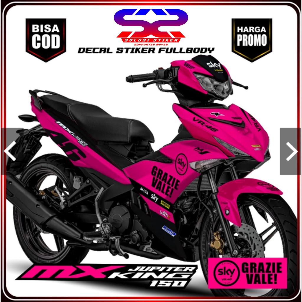 Decal Stiker Motor MX King 150 Motif Pink Full body Stiker Keren Variasi Pink