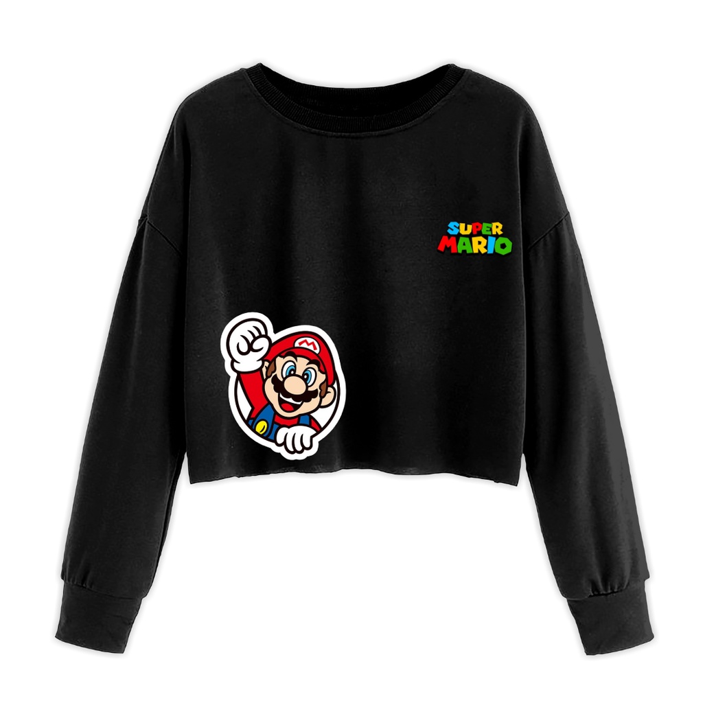 SWEATER CROP WANITA SUPER MARIO