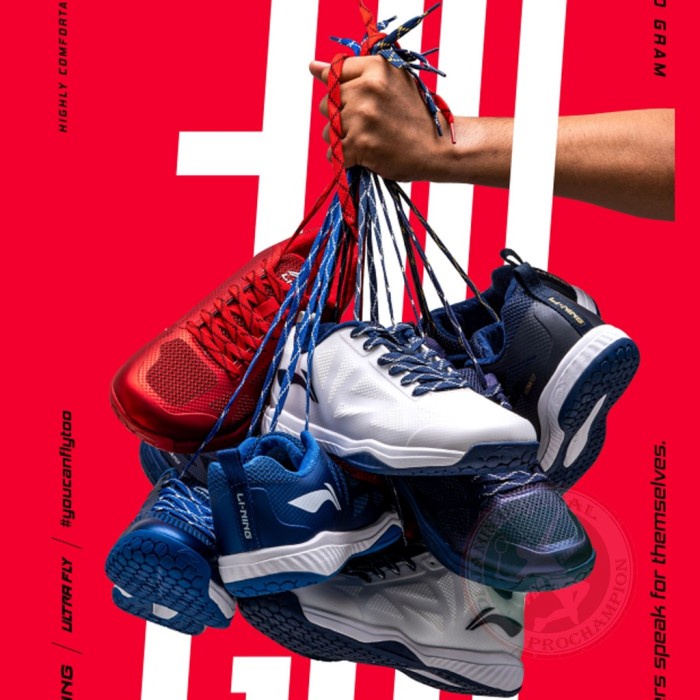 {MentariStore} Sepatu Badminton Lining Ultra Fly Sepatu Lining UltraFly Murah