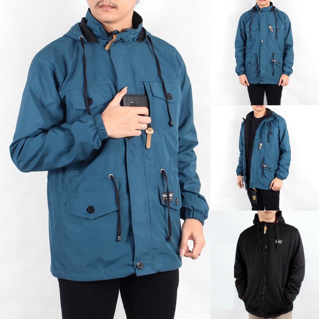 JAKET PRIA PARKA WANGKERS BB 4 SAKU / JAKET BOLAK BALIK TERBARU