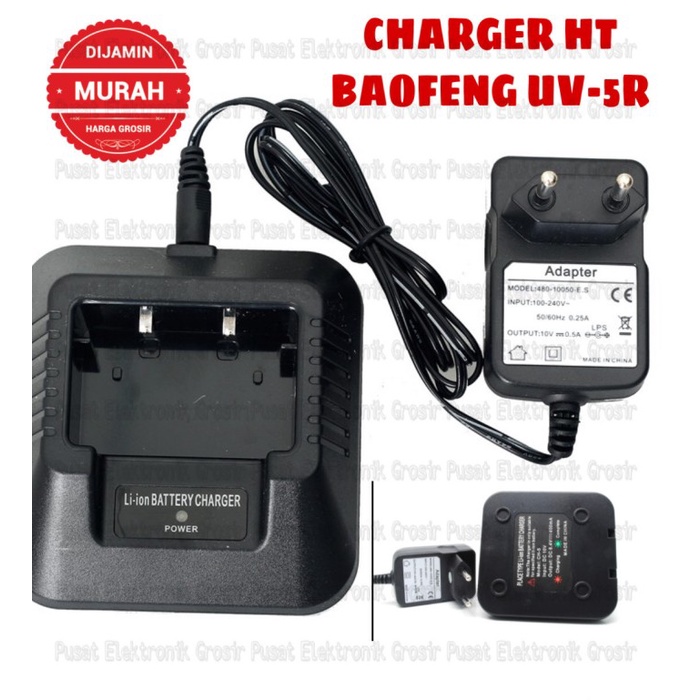 Alat Casan Pengisi Daya Batre Handy Talkie Hate BF-UV5R Charger Walkie Cesan Part Handie Talki Charg