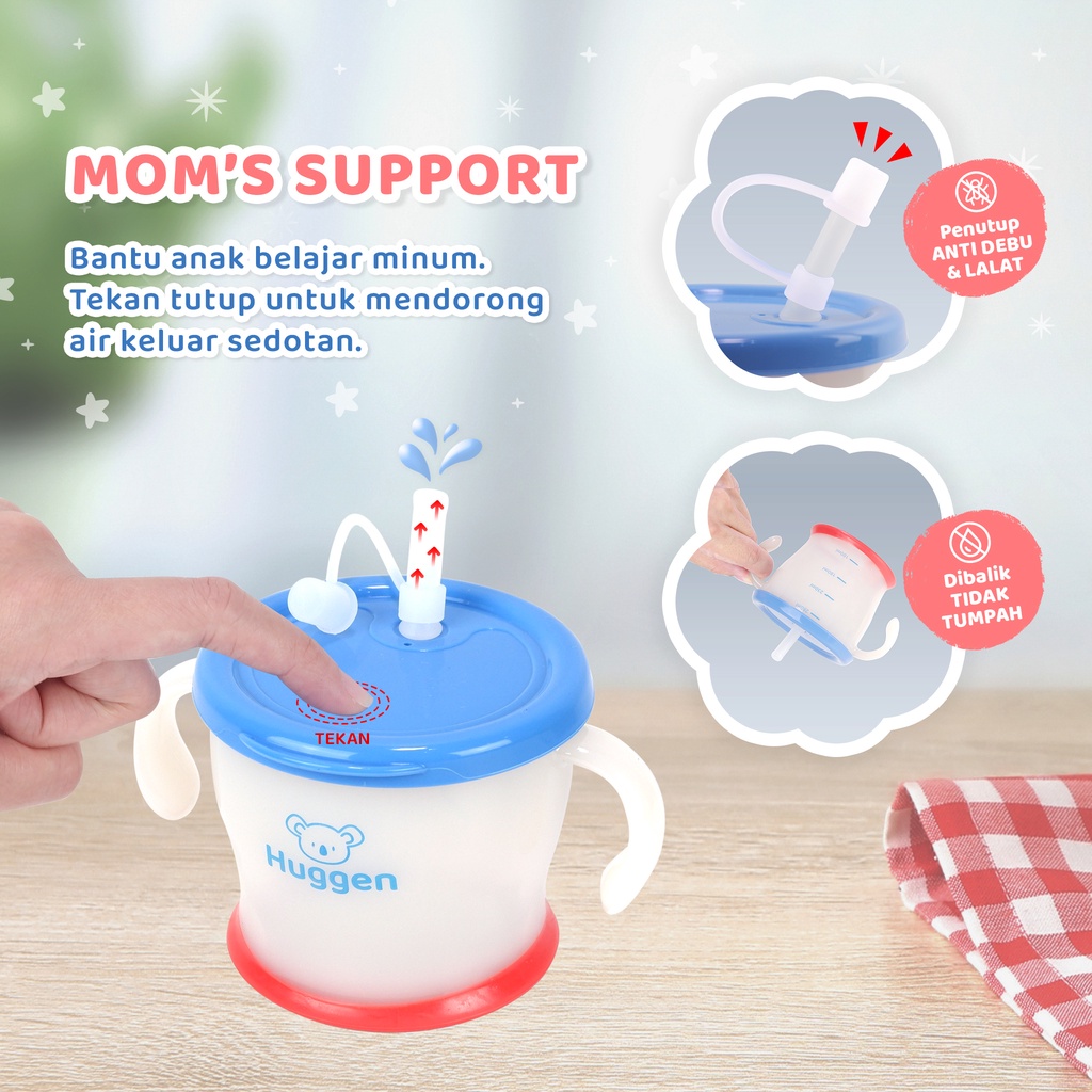 COCOMALL Training Cup Bayi - Straw Training Mug Baby - Gelas Susu Anak Sedotan Anti Tumpah Anti Pecah - Gelas Minum Cangkir Bayi Belajar Minum - Sippy Cup Tempat Minum Balita - Gelas Mpasi Bayi 6 Bulan