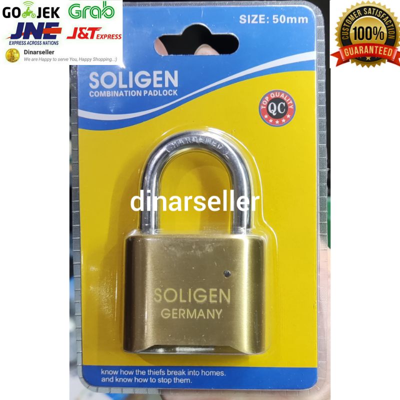 SOLIGEN ORIGINAL 50mm GEMBOK KODE NOMOR KOMBINASI