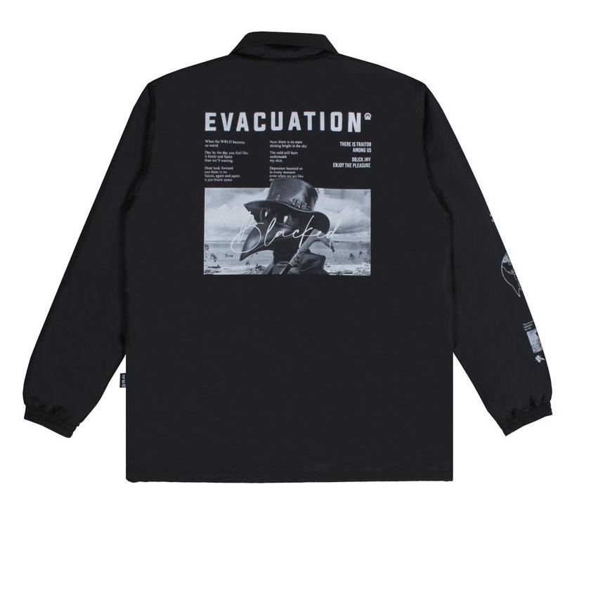 MENARIK Jaket Dobujack Coach Jacket Evacuation Black Jaket Dobujack Premium Terbaru