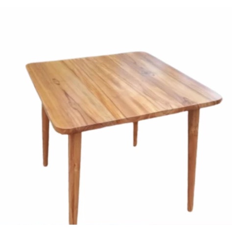 RAY Meja Makan Kayu Jati Selly Minimalis - 80x80