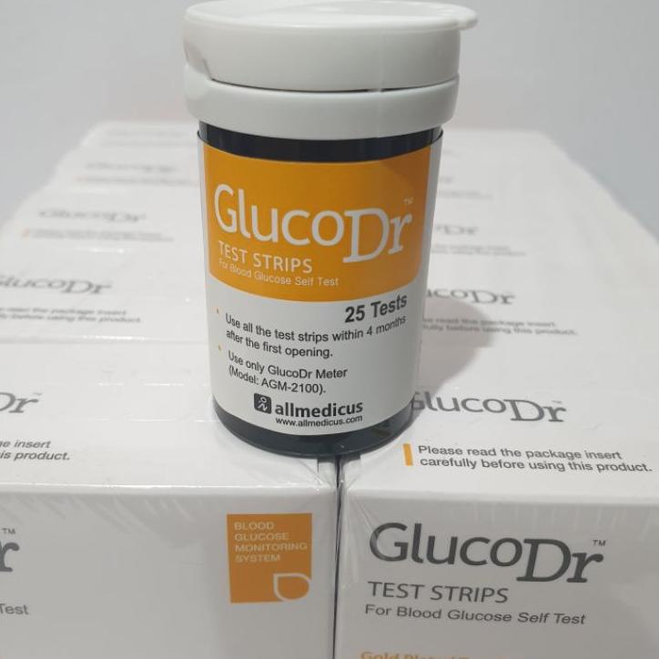 ♦ Strip Gluco Dr Code 8 AGM 2100 Biosensor Stik Gluco Dr Stik Gula Darah Gluco Dr ✳