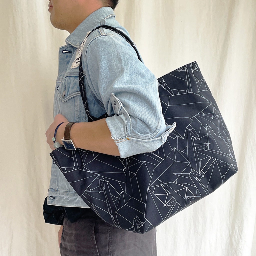 Tas Tote Dumpling Medium - Noir Origami