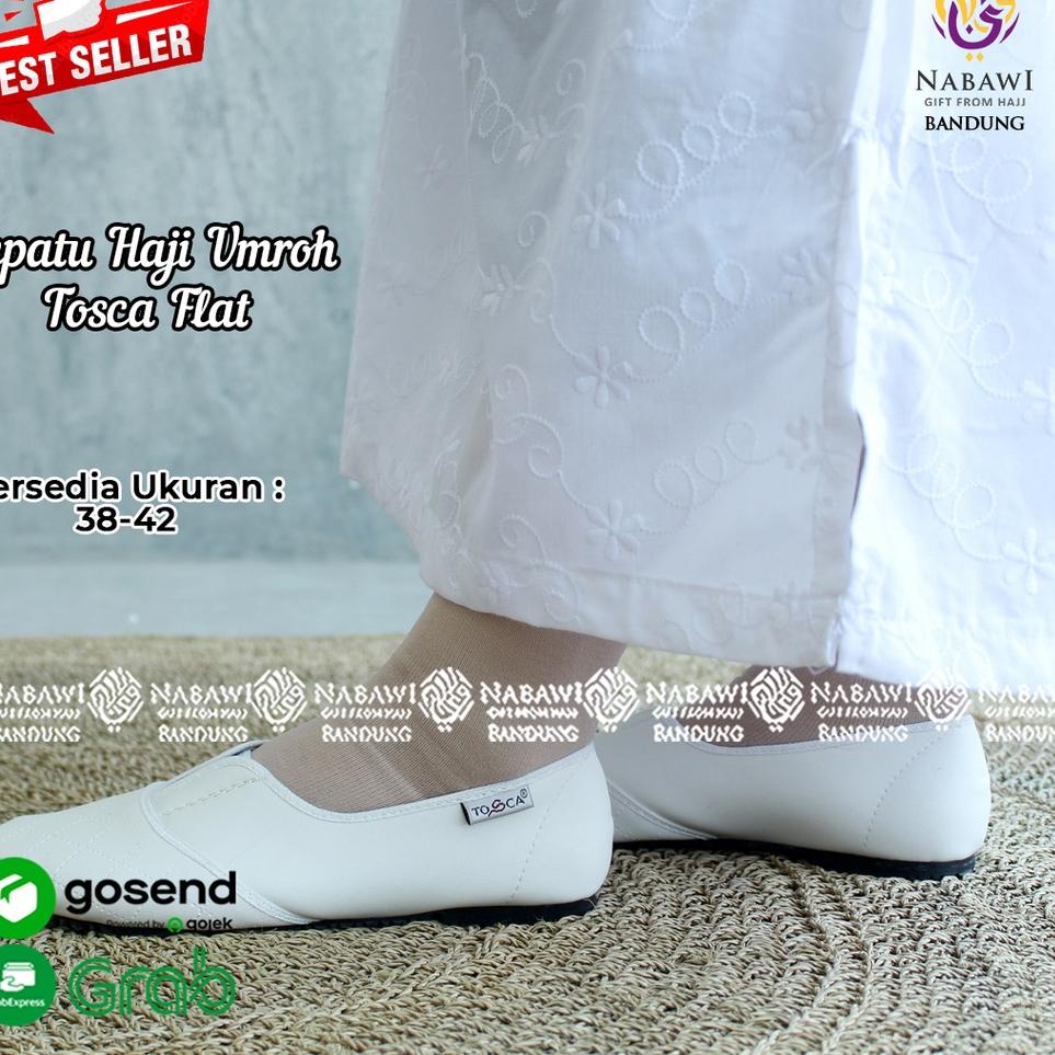Terbaik Sepatu Tosca Flatshoes Putih Polos Sepatu Haji Umroh Wanita Perlengkapan Haji dan Umroh Band