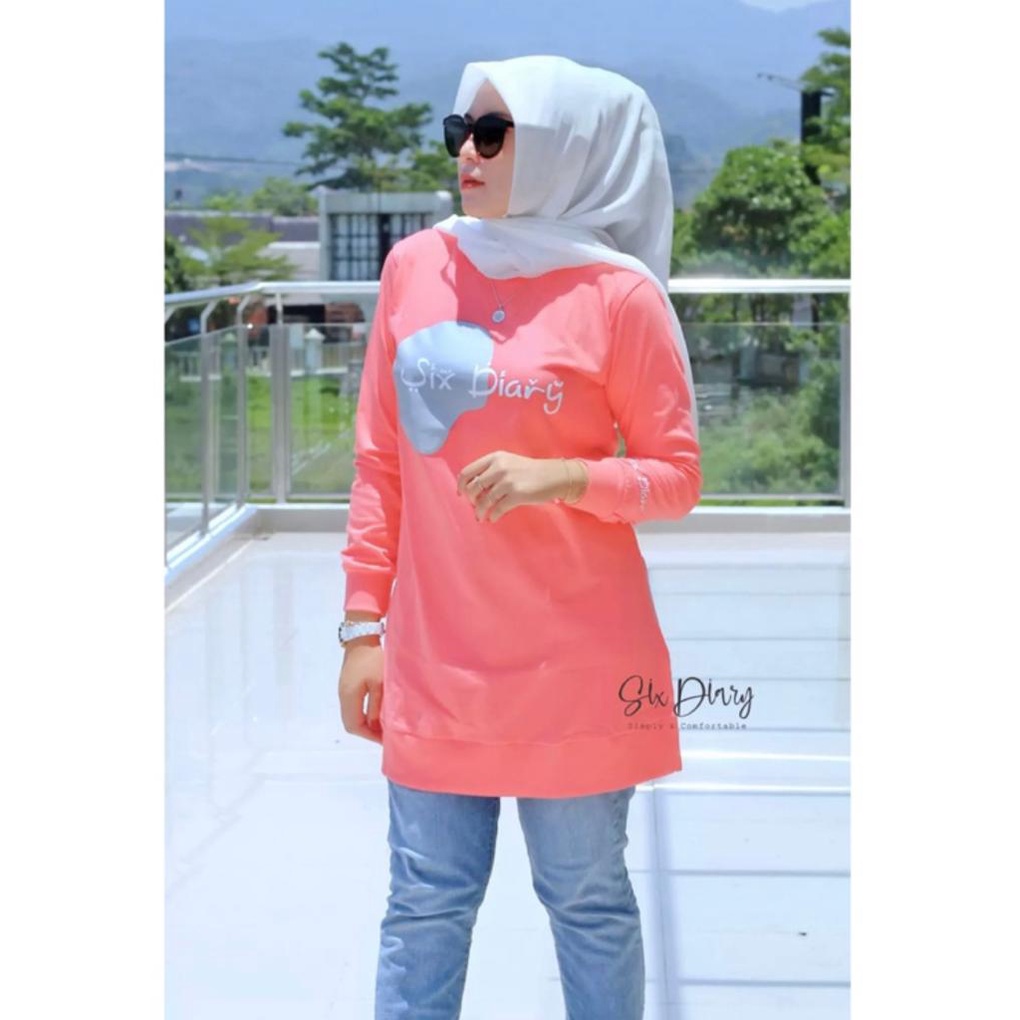 Tunik Wanita PAKAIAN WANITA LENGAN PANJANG HIJAB ZOLAQU SIXDIARY PANJANG M L XL XXL COD Q8L1 Terlari