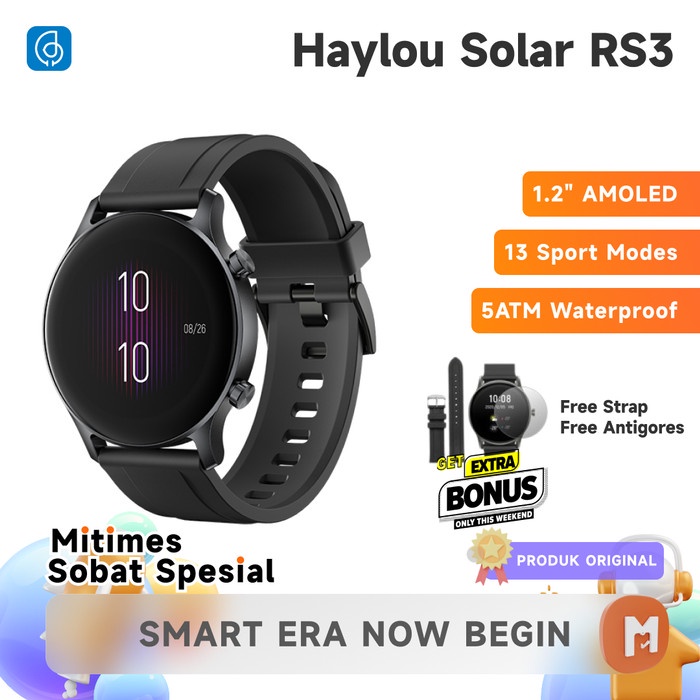 Haylou RS3 LS04 Smartwatch Amoled GPS SpO2 5 ATM - Black