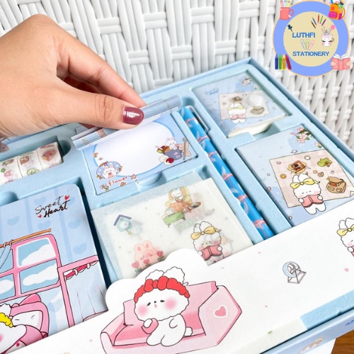 

Stationary Paket Jurnal 7 In 1 Motif kelinci Dan Panda Pakte Lengkap Dengan Box Mewah Cod