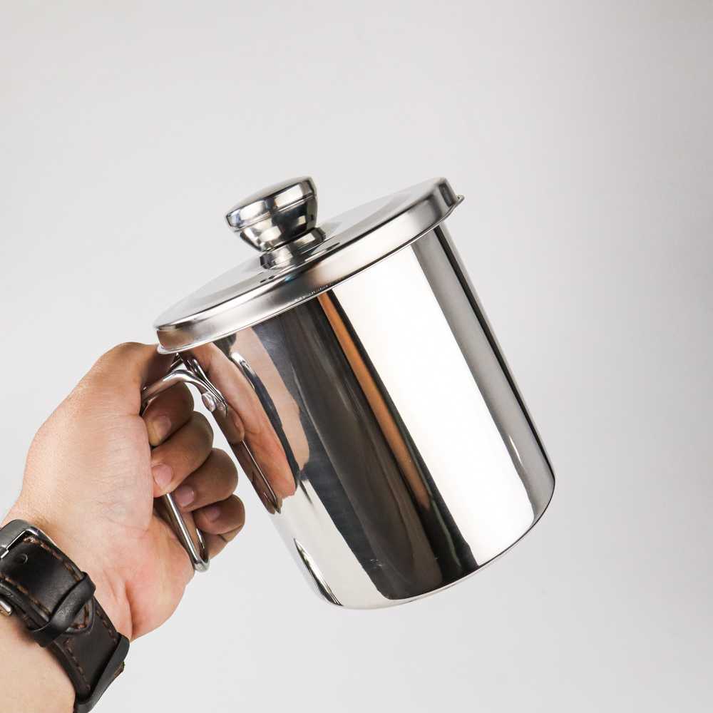 (BISA COD) FTIHSHP COOKKIT Panci Saringan Minyak Oil Strainer Stainless Steel - HP-OCS18L