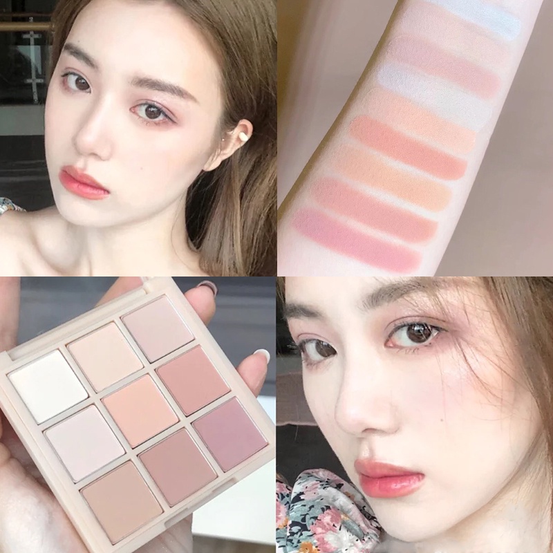 Coco Venus Eyeshadow Palette Korean Nude 9 Warna Matte Smokey Pigmented