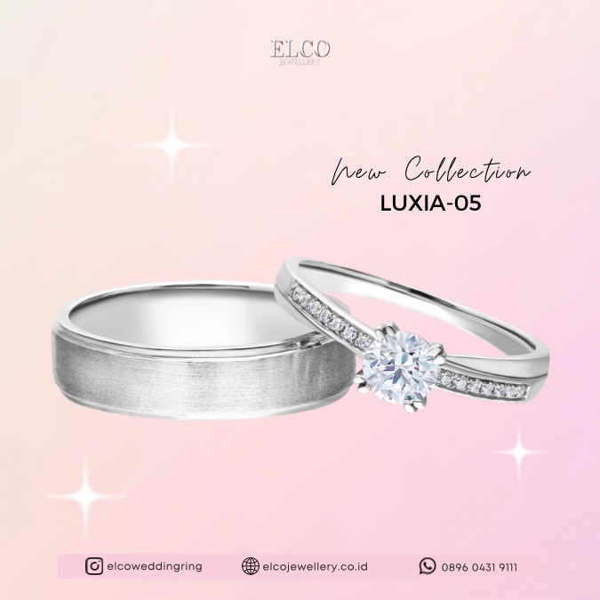 Elco Jewellery - Cincin Nikah Tunangan Couple Perak | Luxury 05