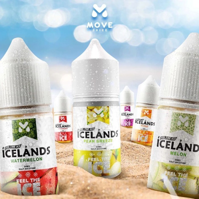 Iceland Ice Land Mango Strawberry Grape Melon Watermelon Pear 30ML 30MG SALTNIC BY MOVE JUICE