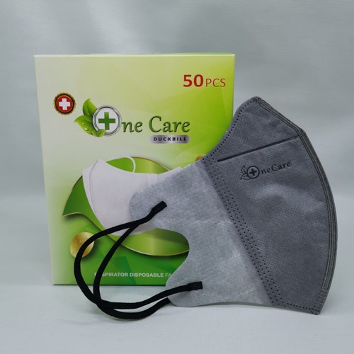 MASKER DUCKBILL ABU ABU TUA DEWASA ISI 50 PCS 4 PLY / PREMIUM QUALITY