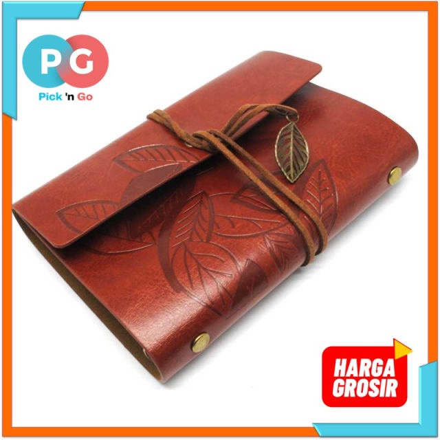 

PHANTACI Buku Catatan Binder Kulit Retro Leaf Kertas B7 - BSD666 - PGPR
