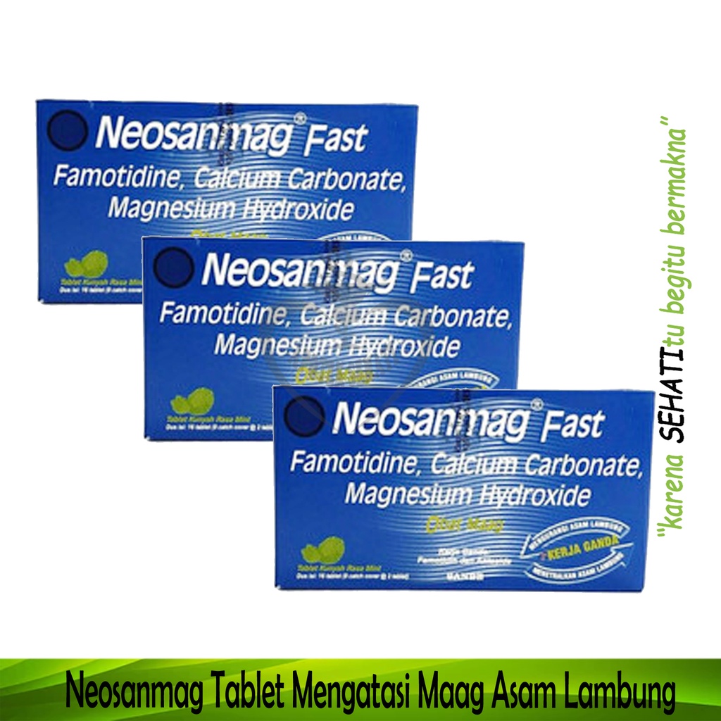 Neosanmag Fast Tablet Mengatasi Gejala Asam Lambung Maag