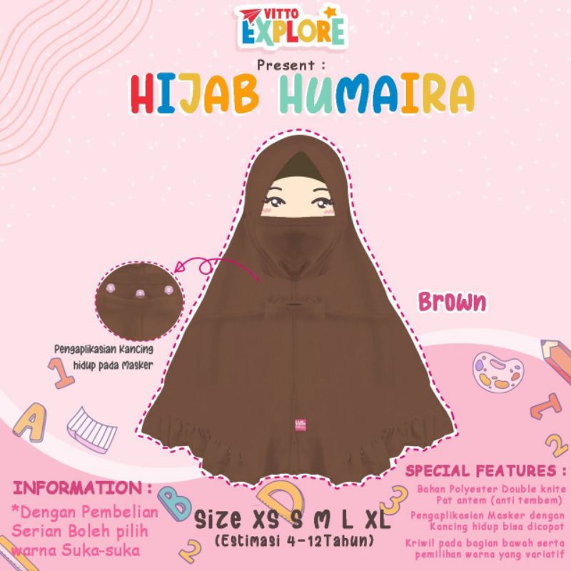 HIJAB HUMAIRA VITTO | HIJAB ANAK PREMIUM