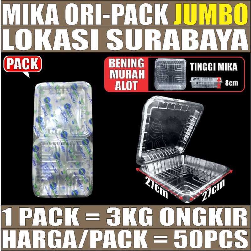 Mika kue Pack Jumbo Bolu Besar Kotak Makanan Plastik Bening SBY