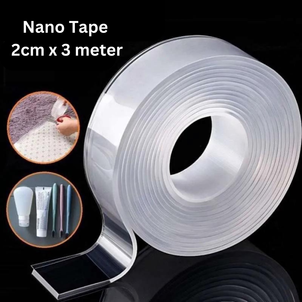 Nano Tape Super kuat 3cm x 2m, Double tape bening