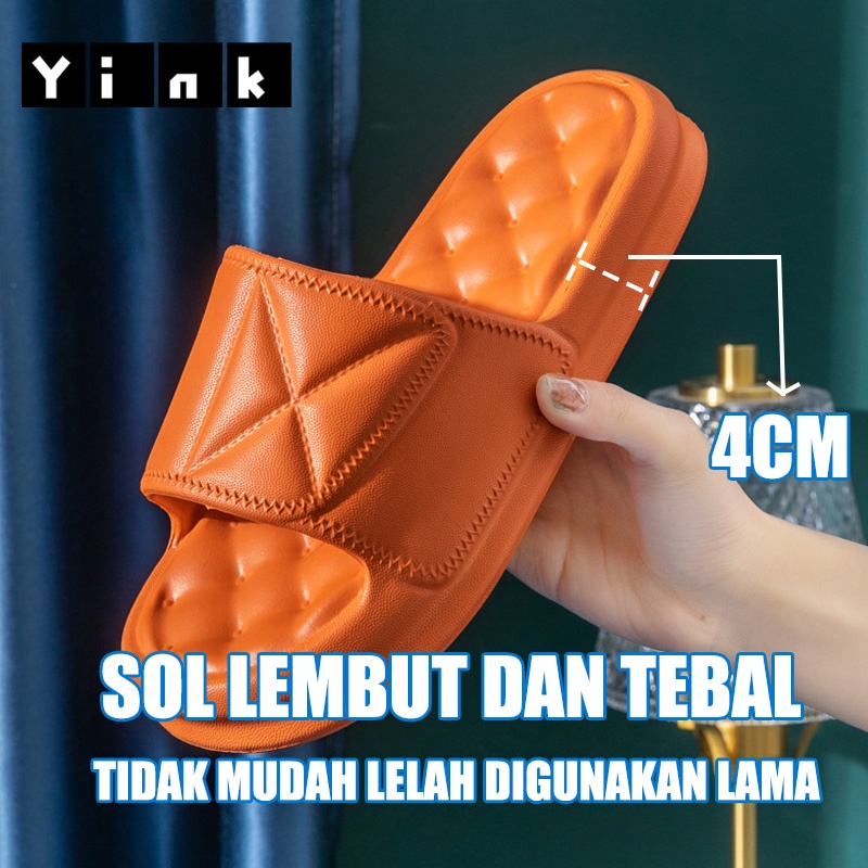 Yink Sandal Wanita New Era Sandal Jelly Wanita Sandal Slop Sandal Rumah Berkualitas EVA Sepatu Sendal Karet Selop Comfortable Nyaman Empuk Selatan Dalam Kamar Mandi Sandal Pasangan Korea