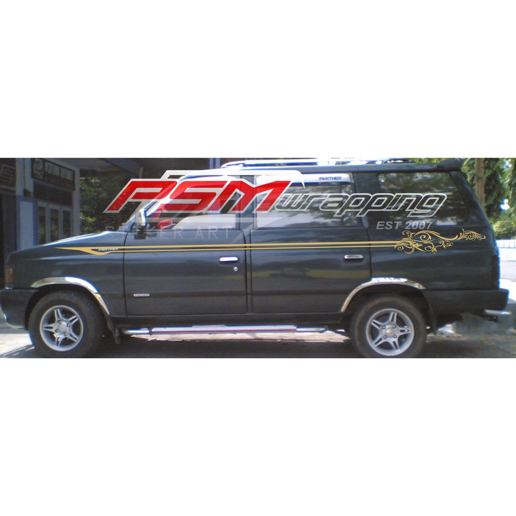 sticker mobil list body panther