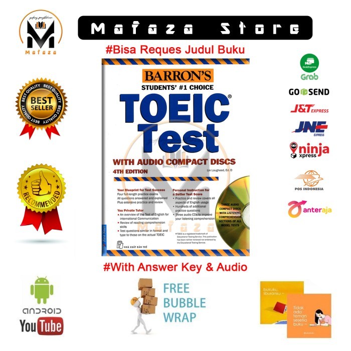 Terlaris Barron'S Toeic Test 4Th Edition With Audio