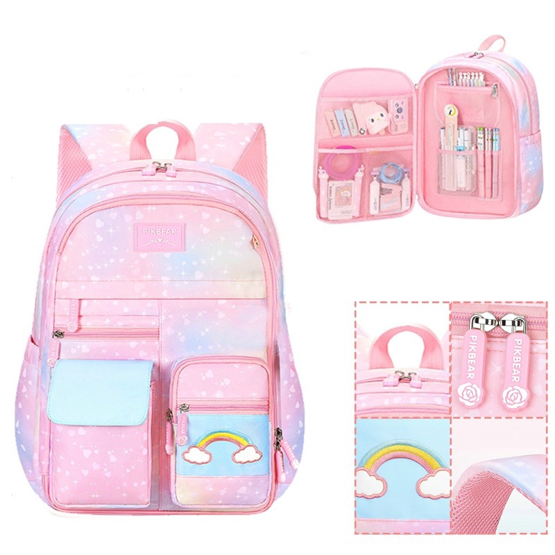 Tas Ransel Sekolah Anak Side Open Size L - A-PSL1 - Pink