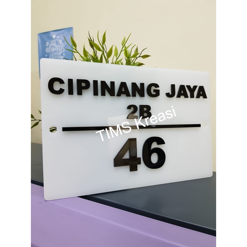 Nomor Rumah Akrilik | Nomor Rumah + Huruf Timbul | Akrilik | Nomor Rumah Custom | Nomor Rumah Murah