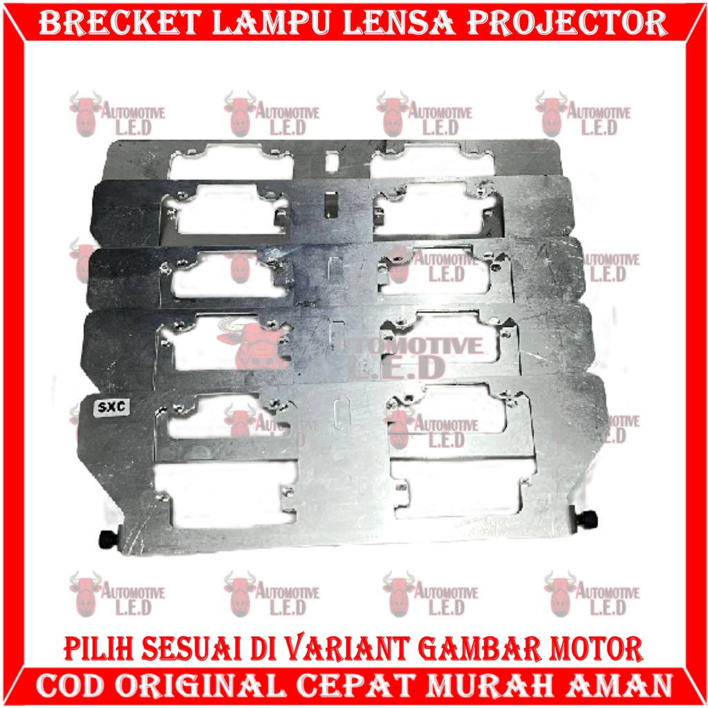 ORIGINAL BRECKET RETROFIT PROJECTOR WST 2,5 INCHI BRECKET PROJECTOR BRECKET HID PROJECTOR BRECKET BILED PROJECTOR BRECKET 3 INCHI AEROX PCX VARIO NINJA ZX BRECKET BUAT BILED TURBO BRECKET LAMPU MOTOR BILED