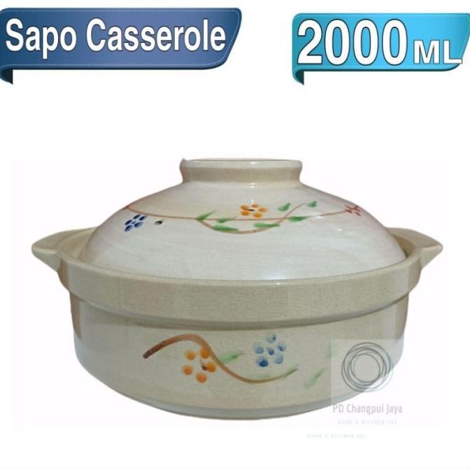 Mangkok Sapo Keramik Jepang Tutup Besar Tahan Panas 9.5 Inch Model