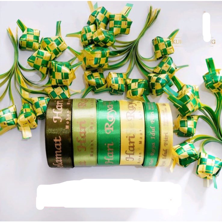 

PLM001 Pita Satin Hari Raya Idul Fitri Hiasan Hampers Eid Mubarak Nyonya Lie