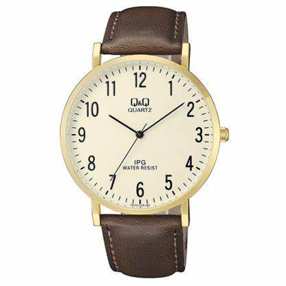 Jam Tangan Pria Casual Leather Kulit Analog Original Q&amp;Q QnQ QQ QZ02 Series