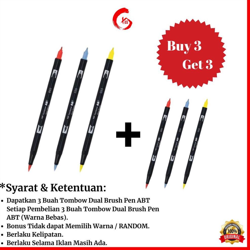 

JWW Tombow Dual Brush Pens ABT - SATUAN BUY 3 GET 3 7292