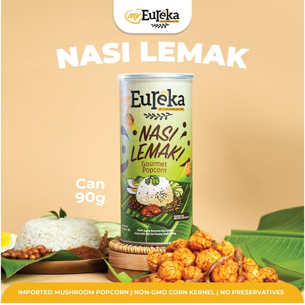 

Snack Cemilan Eureka Popcorn rasa Nasi Lemak 70g | Makanan Ringan Premium Impor | BEST BEFORE 28 JANUARI 2025