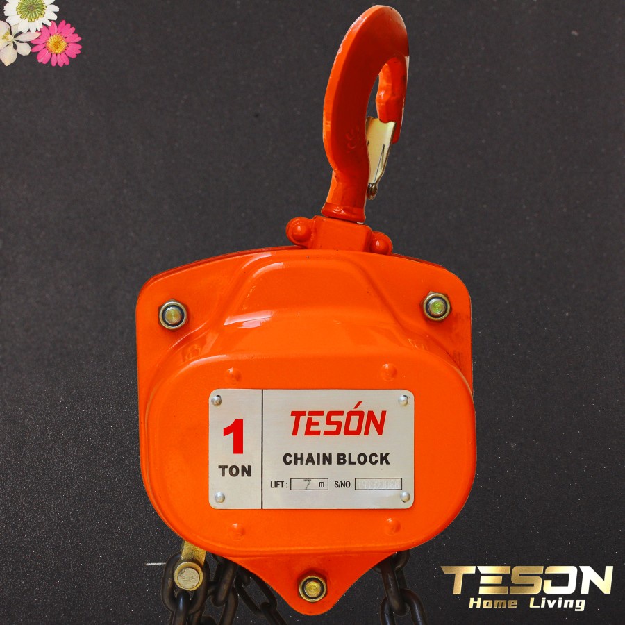 Teson Chain Block 1 Ton x 7 Meter Takel Katrol Hoist Chainblock