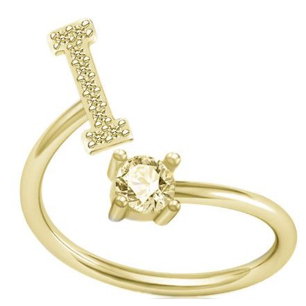 MMM Cincin Wanita Fashion / GOLD / Korea Cincin Wanita Huruf P - Z # BISA COD