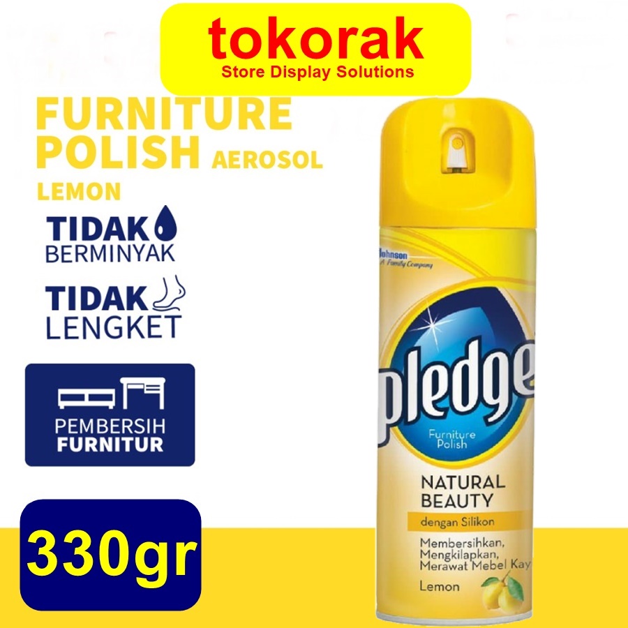 PLADGE AEROSOL LEMON 330 GR FURNITURE POLISH 330GR PEMBERSIH MEBEL