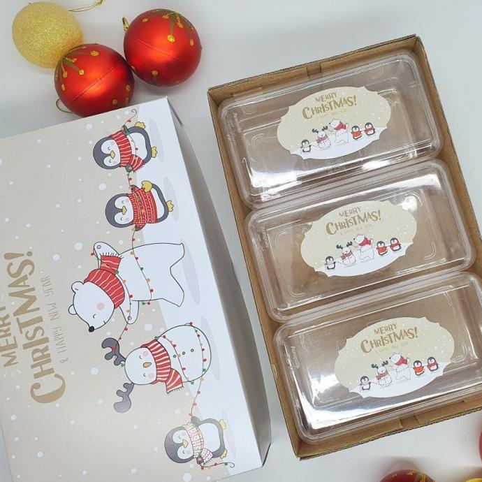 

(5 Pcs) Kotak Kue Kering Box Hardtop 350Gr Dus Toples Natal Packaging Siapsediaaa