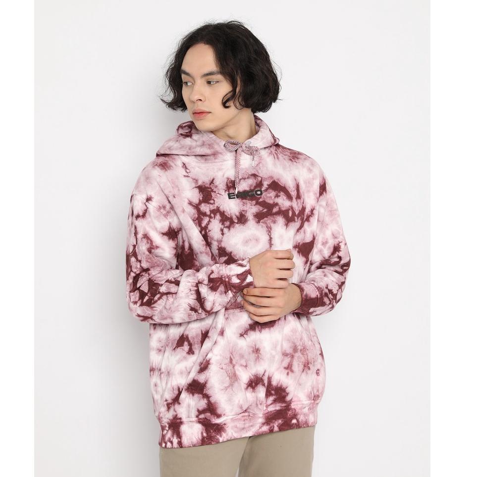 PALING LARIS Erigo Hoodie Tie Dye Lutry Burgundy