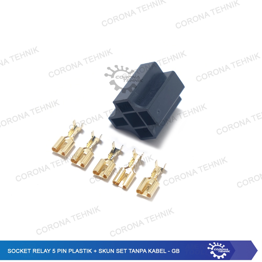 Plastik + Skun Set Tanpa Kabel - GB Socket Relay 5 Pin