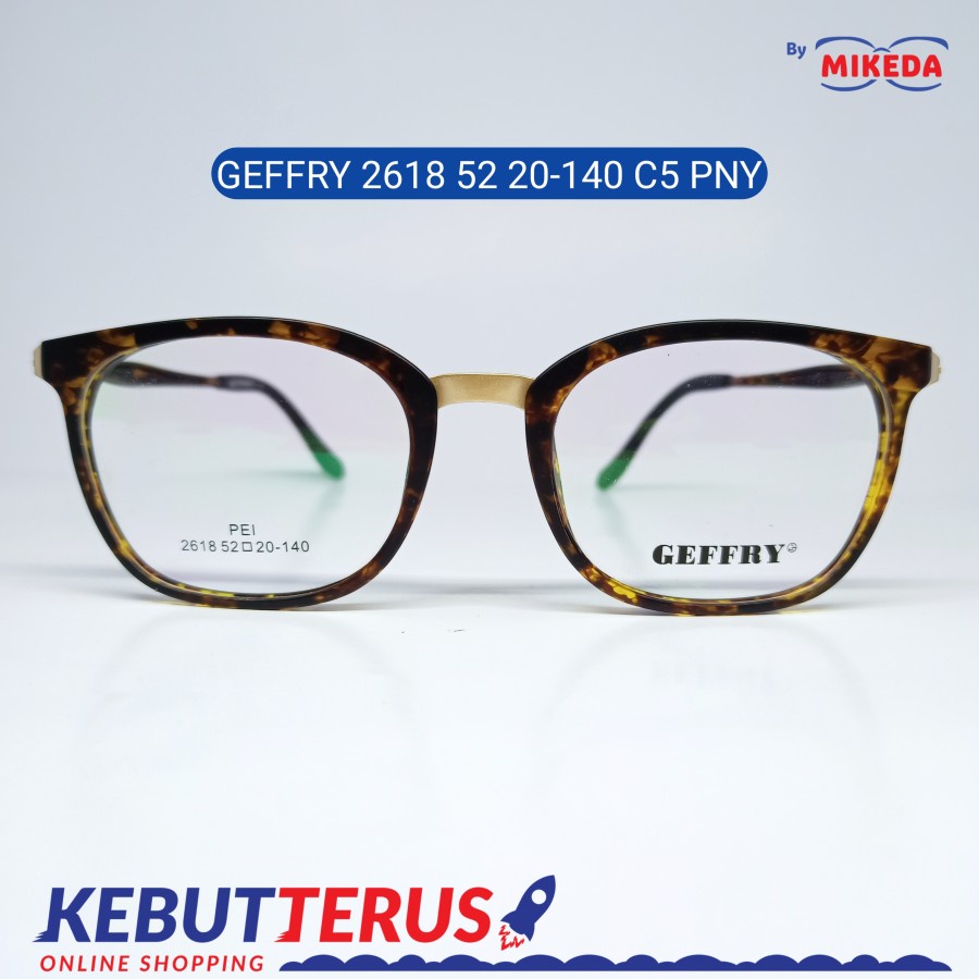 Mikeda-FRAME KACAMATA GEFFRY 2618 C5 PNY + LENSA(MINUS/CYLINDER)