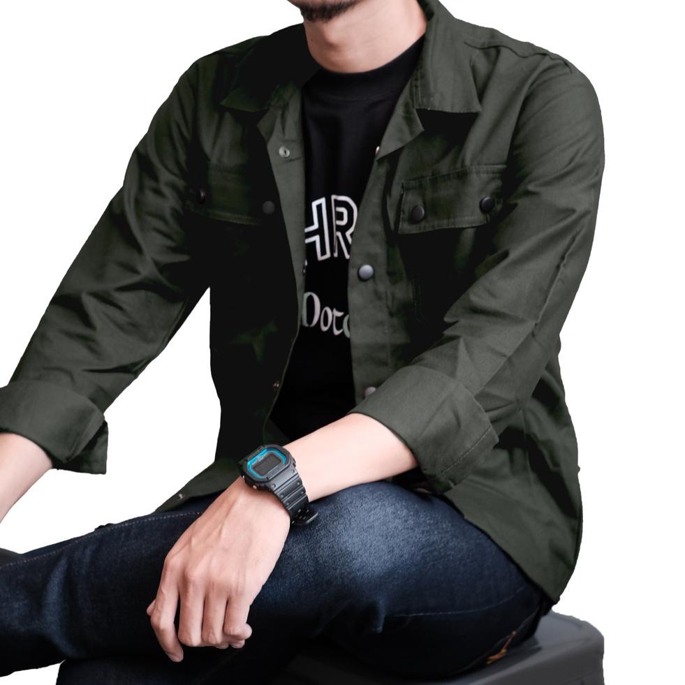 HOT SALE "HECTOR" Jaket Kanvas / Semi Parka Pria / Field jacket- PRESS BUTTON- Original WOLV 100% - 