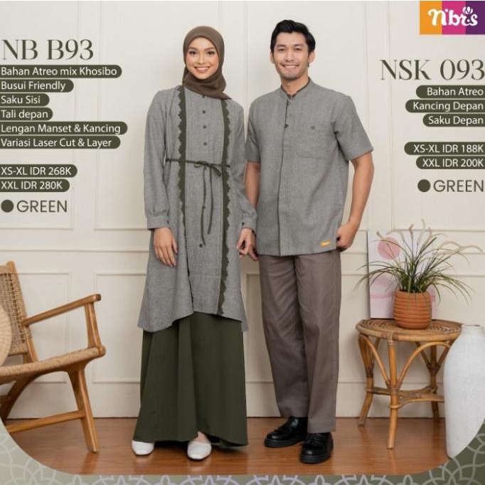 GAMIS COUPLE NIBRAS NB B93 NSK 093 GAMIS KOKO NIBRAS TERBARU SARIMBIT