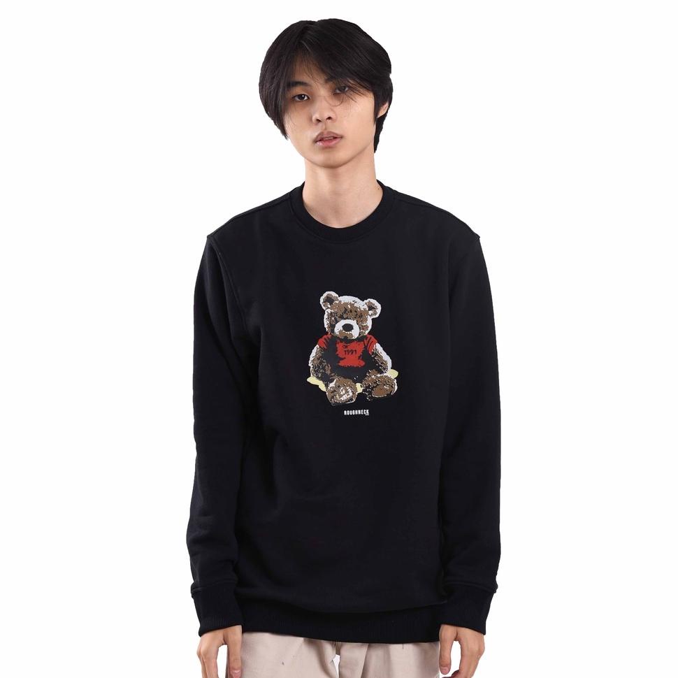 PALING LARIS Roughneck SS143 Black Kiddy Joy Crewneck