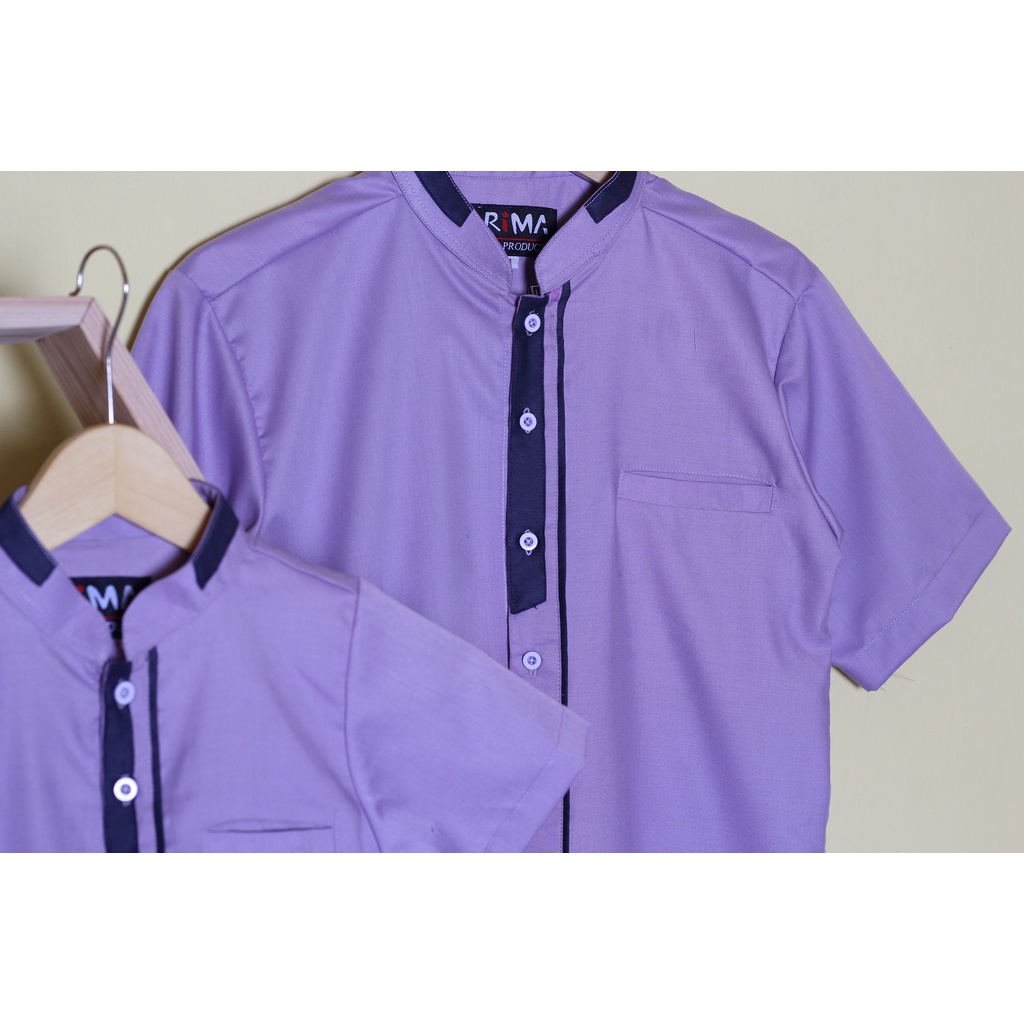 Lilac Baju Muslim Lebaran Pria - Koko Couple Ayah Dan Anak Laki Laki 1 - 12 Tahun